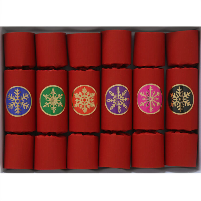Colorful Snowflakes Box | Christmas Crackers | Paper Hats | Party Crackers | Olde English Crackers