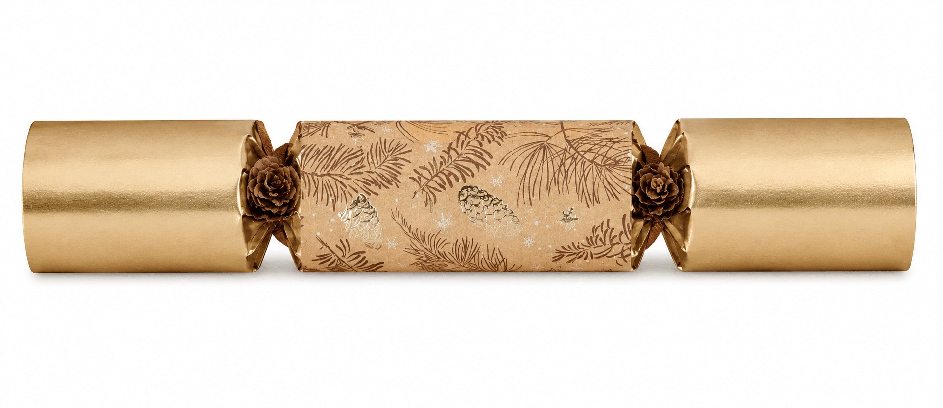 Gold Pine Tree<br> Party Crackers