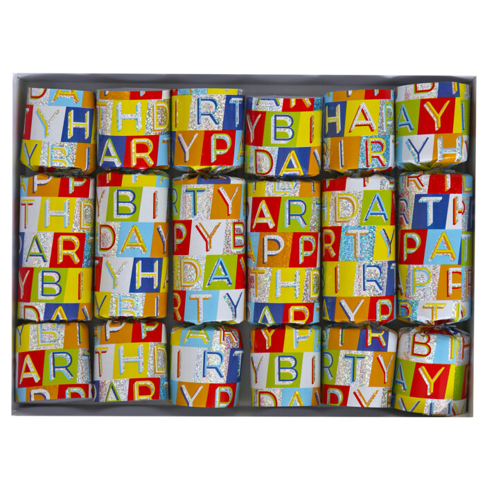 Happy Birthday Box | Christmas Crackers | Paper Hats | Party Crackers | Olde English Crackers